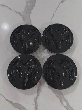 4X Set Dodge Wheel Center Hub Caps 63mm Gloss Black For Ram Dakota Durango 2.5"